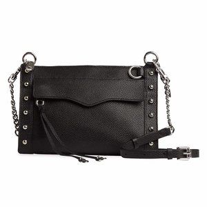 M.A.B. Studded Leather Crossbody Bag